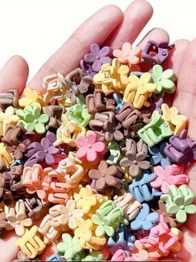 NWT Remi Essentials 50 Pieces Mini Hair Flower Clips - Multicolor